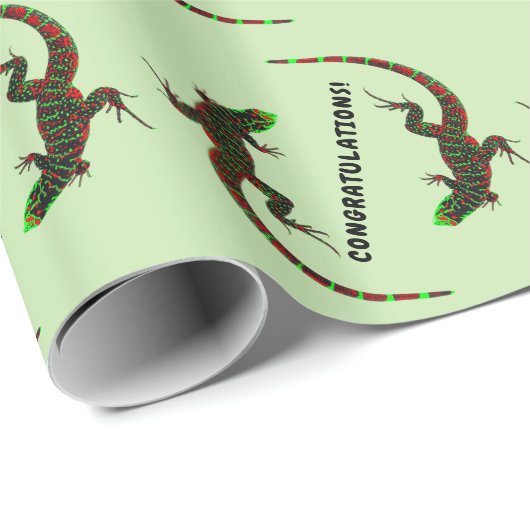 Yin Yang Lizards Glückwunsch xx Geschenkpapier (Rolleneckpunkt)
