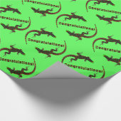 Yin Yang Lizards Herzlichen Glückwunsch Geschenkpapier (Ecke)