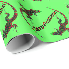 Yin Yang Lizards Herzlichen Glückwunsch Geschenkpapier