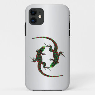 Yin Yang Lizards Silver Case-Mate iPhone Hülle