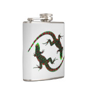 Yin Yang Lizards Silver Flachmann (Rechts)