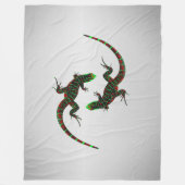 Yin Yang Lizards Silver Fleecedecke (Vorderseite)