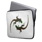 Yin Yang Lizards Silver Laptopschutzhülle (Vorderseite Links)
