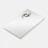 Yin Yang Lizards Silver Post-it Klebezettel (angewinkelt)