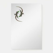 Yin Yang Lizards Silver Post-it Klebezettel (Vorderseite)