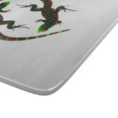 Yin Yang Lizards Silver Schneidebrett (Ecke)