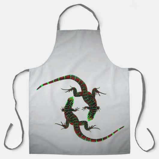 Yin Yang Lizards Silver Schürze (Vorderseite)