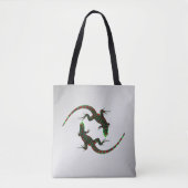 Yin Yang Lizards Silver Tasche (Vorderseite)