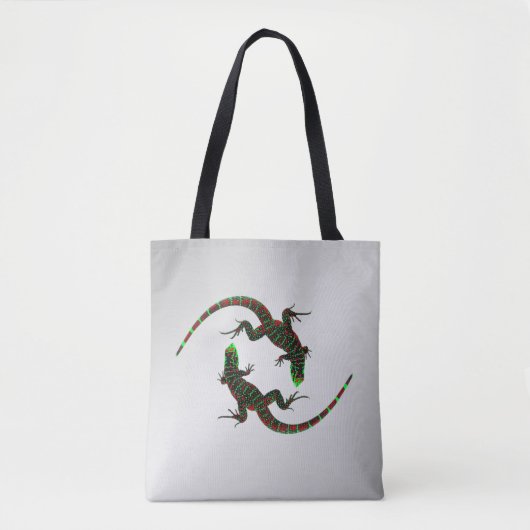 Yin Yang Lizards Silver Tasche (Vorderseite)