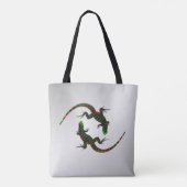 Yin Yang Lizards Silver Tasche (Rückseite)