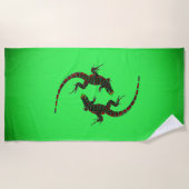 Yin Yang Lizards Strandtuch (Vorderseite)