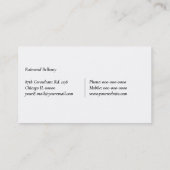 Yin Yang Logo Business Card Visitenkarte (Rückseite)