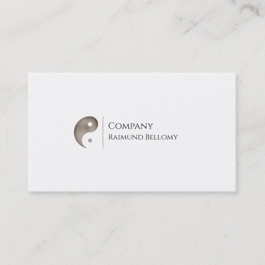 Yin Yang Logo Business Card Visitenkarte (Vorderseite)