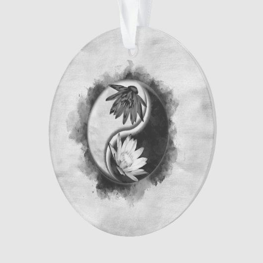 Yin Yang - Lotus-Blume Ornament (Vorderseite)