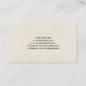 Yin Yang Lotus Blume - Schwarze Kontur Visitenkarte (Rückseite)