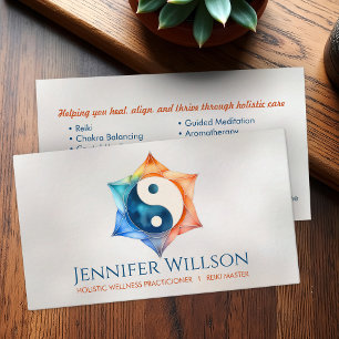 Yin Yang Lotus Blume Visitenkarte