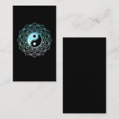 Yin Yang Lotus Mandala Spiritual Reiki Master Visitenkarte (Vorne/Hinten)