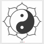 Yin Yang Lotus transparent Aufkleber (Blatt)