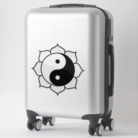 Yin Yang Lotus transparent Aufkleber (Koffer)