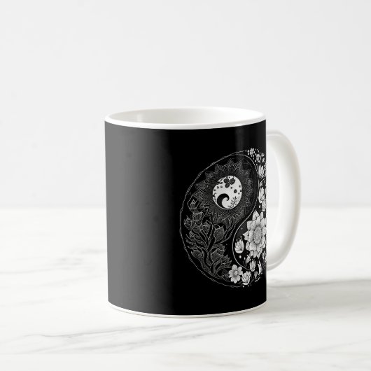Yin Yang Lotusdala For Kaffeetasse (VorderseiteRechts)