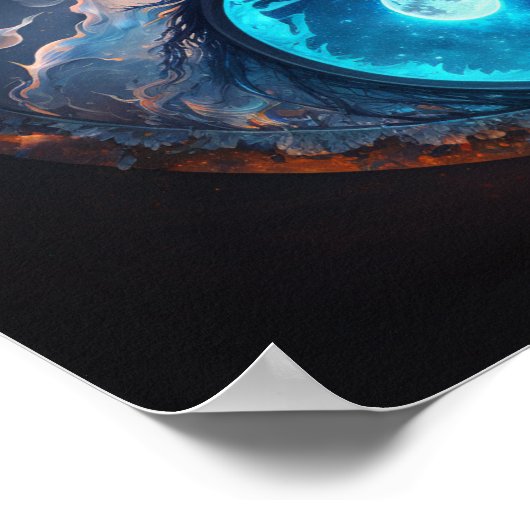 Yin Yang Magic Design Spiritual Feng Shui Poster (Ecke)