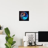 Yin Yang Magic Design Spiritual Feng Shui Poster (Heimbüro)