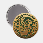 Yin Yang Magical Dragons 3 Magnet (Vorderseite/Rückseite)
