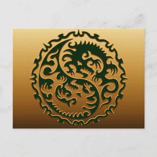 Yin Yang Magical Dragons 3 Postkarte (Vorderseite)