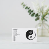 Yin Yang Magie Visitenkarte (Stehend Vorderseite)
