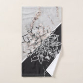 Yin Yang Mandala auf Marmor #1 Badhandtuch Set (Handtuch)