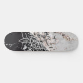 Yin Yang Mandala auf Marmor #1 Skateboard (Horizontal)