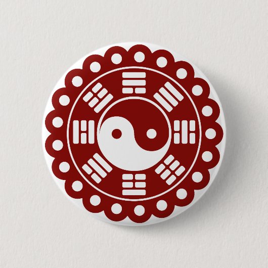 Yin Yang Mandala Button (Vorderseite)