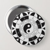 Yin Yang Mandala Button (Vorne & Hinten)