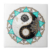 Yin Yang Mandala Fliese (Vorderseite)
