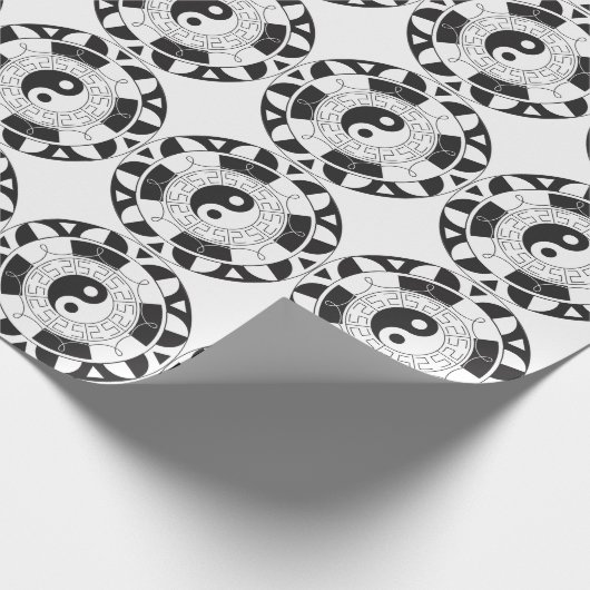 Yin Yang Mandala Geschenkpapier (Ecke)