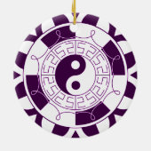 Yin Yang Mandala Keramikornament (Hinten)