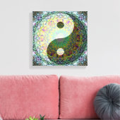 Yin Yang Mandala Leinwanddruck (Insitu (Wohnzimmer))