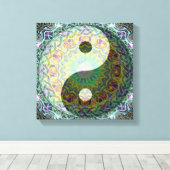 Yin Yang Mandala Leinwanddruck (Insitu (Holzboden))