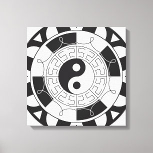 Yin Yang Mandala Leinwanddruck