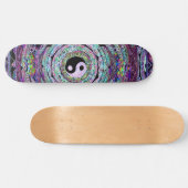 Yin Yang Mandala lila Skateboard (Horizontal)