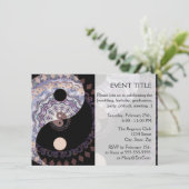 Yin Yang Mandala-Symbol Einladung (Stehend Vorderseite)