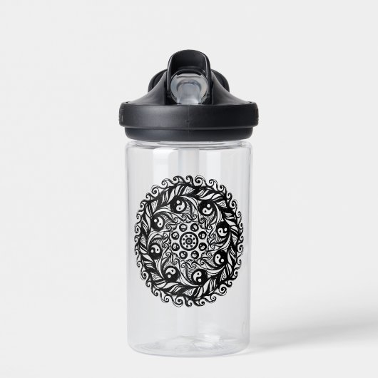 Yin Yang Mandala Trinkflasche (Vorne)