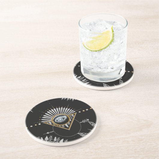 Yin Yang Mandala Untersetzer (Seite)