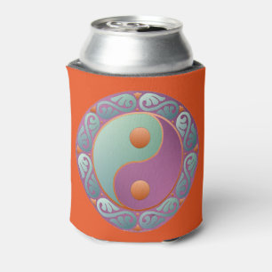 Yin Yang Medaillon Violett Türkis Dosenkühler