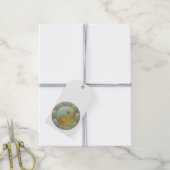 Yin Yang Medallion Gold Turquoise Geschenkanhänger (Mit Garn)