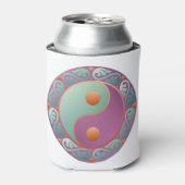 Yin Yang Medallion Violet Turquoise Dosenkühler (Kanne Vorderseite)