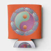Yin Yang Medallion Violet Turquoise Dosenkühler (Rückseite)