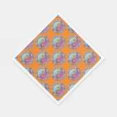 Yin Yang Medallion Violet Turquoise Serviette (Ecke)