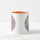Yin Yang Medallion Violet Turquoise Tasse (Zentrum)