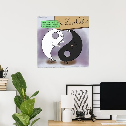 Yin & Yang Meet Funny Zen Poster (Heimbüro)